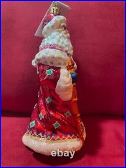 Christopher Radko Wisdom And Light Santa Glass Christmas Ornament 7 2003- NEW