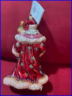 Christopher Radko Wisdom And Light Santa Glass Christmas Ornament 7 2003- NEW