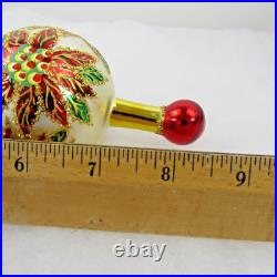 Christopher Radko glass 8 ornament DOUBLE WINTER STAR BLOSSOM poinsettia ball Christopher Radko glass 8 ornament DOUBLE WINTER STAR BLOSSOM poinsettia ball