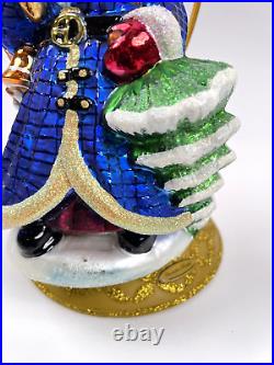 Christopter Radko 1999 Christmas Ornament 8 VINTAGE SAPPHIRE SANTA 99-303-0