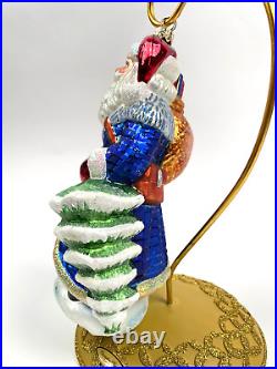 Christopter Radko 1999 Christmas Ornament 8 VINTAGE SAPPHIRE SANTA 99-303-0