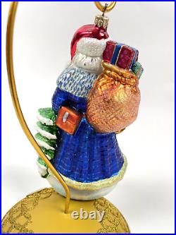 Christopter Radko 1999 Christmas Ornament 8 VINTAGE SAPPHIRE SANTA 99-303-0