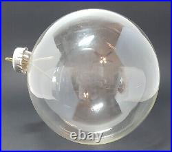 Clear Glass XL Christmas Ball Ornament 9 inch with Silver Top Vintage Clear Glass XL Christmas Ball Ornament 9 inch with Silver Top Vintage