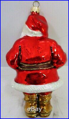 Coca-Cola Christmas 3 Ornaments 1996 Blown Glass in Wood Box Kurt Adler