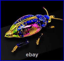 Colorful Hand Crafted Glass Ornament Kenzies of London Flight of Gold Bug 7