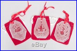 Complete! 1982-1995 WATERFORD CRYSTAL Twelve Days Of Christmas Ornaments
