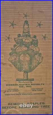 Consolidated Novelty Co. Christmas Tree with Red mercury glass Ornaments