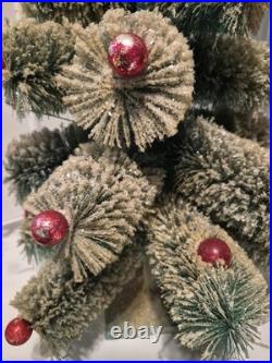 Consolidated Novelty Co. Christmas Tree with Red mercury glass Ornaments