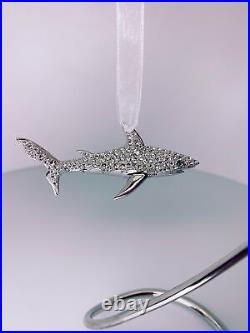 Crystal Shark Ornament created exclusively by SwarovskiT in Rose Gold or Rhodium