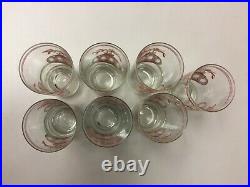 Culver Christmas Glasses Ornaments Hi Ball MCM 5 5/8 Vintage Lot of 7