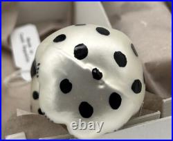 Czech Blown Glass Christmas Ornament Dalmatian Dog Puppy 3.5 Set Of 12