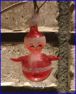 DE CARLINI SANTA RED HOT AIR BALLOON Blown Glass Christmas Ornament ITALY RARE