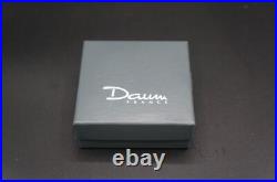 Daum 1995 Flower Glass Pate De Verre Christmas Ornament Ribbon rose noel