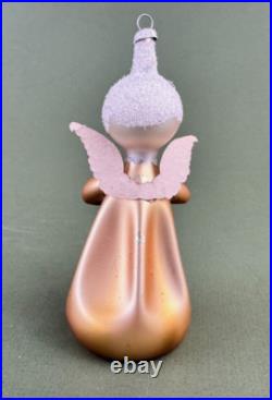 De Carlini Italian Blown Glass Winged Choir Angel Caroler Christmas Ornament 4'