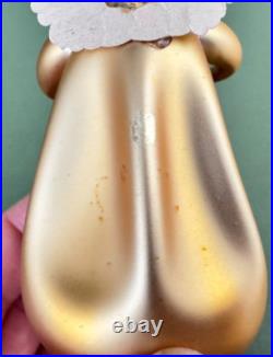 De Carlini Italian Blown Glass Winged Choir Angel Caroler Christmas Ornament 4'
