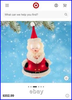 De Carlini Italian Ornaments Santa Tumble Top Christmas Tree Ornament RARE/HTF De Carlini Italian Ornaments Santa Tumble Top Christmas Tree Ornament RARE/HTF