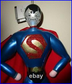 De Carlini SUPERMAN Superheroes Glass Christmas Ornament Made Italy New NWT +Box