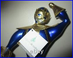 De Carlini THANOS Villain Superhero Glass Christmas Ornament Made Italy New NWT