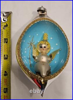De Carlini Vintage Italian Blown Glass Christmas Ornament Rare Angel Teardrop De Carlini Vintage Italian Blown Glass Christmas Ornament Rare Angel Teardrop