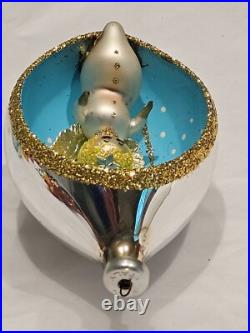 De Carlini Vintage Italian Blown Glass Christmas Ornament Rare Angel Teardrop De Carlini Vintage Italian Blown Glass Christmas Ornament Rare Angel Teardrop