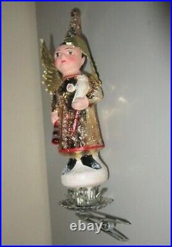 Debbee Thibault ANGEL OF CHRISTMAS TOYS Glass Germany Christmas Ornament Clip On