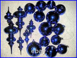 Dept. 56 Vintage 17 Cobalt Blue, Large Finial and Balls, Buy All or Part, Read