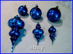 Dept. 56 Vintage 17 Cobalt Blue, Large Finial and Balls, Buy All or Part, Read