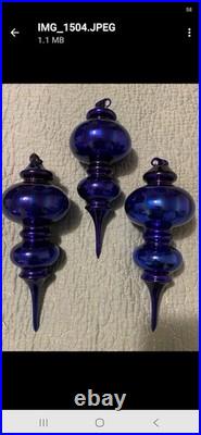 Dept. 56 Vintage 17 Cobalt Blue, Large Finial and Balls, Buy All or Part, Read