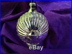 Diorama Indent Christmas Ornaments 3 Vintage Italy Mercury Glass Rare Beautiful