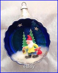 Diorama Indent Glass Xmas Ornaments FOREST DEER MOON CAT GNOME SANTA ST. PETER