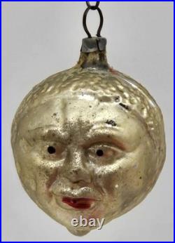 Double Side Figural Man Boy 100+ years Black Face 3 German Flaking Paint