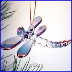 Dragonfly Figurine Blown Glass Christmas Tree Ornament