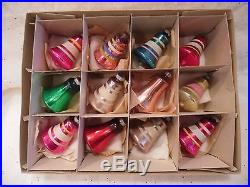 EYE CANDY! VINTAGE TREE SHINY BRITE GLASS ORNAMENT S CHRISTMAS BELL 12