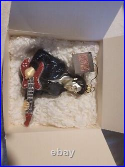 Elvis Presley Playing Guitar Kurt Adler Polonaise Glass Christmas Ornament RARE