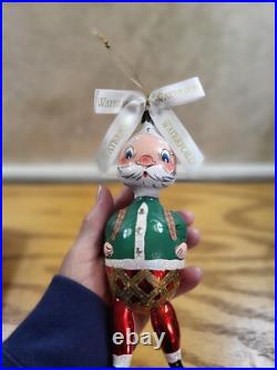 Exceptional Shape WATERFORD Glass Limited Edition SANTA Christmas Ornament Read