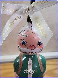 Exceptional Shape WATERFORD Glass Limited Edition SANTA Christmas Ornament Read