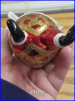 Exceptional Shape WATERFORD Glass Limited Edition SANTA Christmas Ornament Read