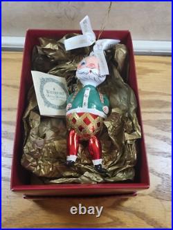 Exceptional Shape WATERFORD Glass Limited Edition SANTA Christmas Ornament Read