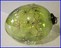 Extra-Large Cut-Glass Ornaments with Crystals, Pink, Green, Blue Pastel