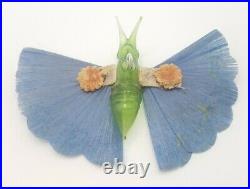FABULOUS OLD Vintage SPUN GLASS Wing MOTH / BUTTERFLY Christmas Tree ORNAMENT
