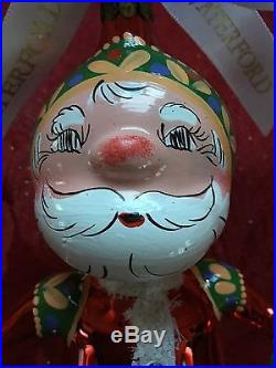 FLAWLESS Exceptional WATERFORD Glass Limited Edition SANTA Christmas Ornament