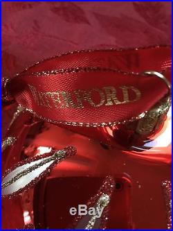 FLAWLESS Exquisite WATERFORD Limited Edition Crimson Red BALL Christmas Ornament
