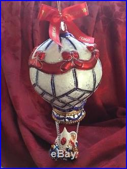 FLAWLESS Rare WATERFORD Christmas LISMORE PATRIOTIC BALLOON Ornament LTD EDITION