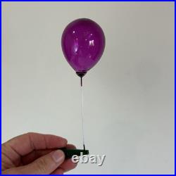 Faroy Set of 5 Handblown Glass Balloon Christmas Ornaments Clip-On Multicolored