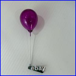Faroy Set of 5 Handblown Glass Balloon Christmas Ornaments Clip-On Multicolored