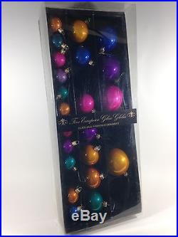 Fine European Glass Ball Christmas XMAS Ornaments Colors Poland LOT 60 Used Rare