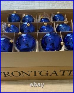 FrontGate Holiday Collection Glass Christmas Ornaments, Set of 12 X 2