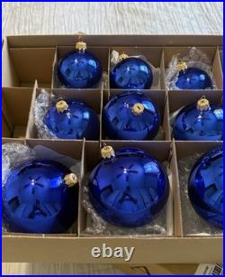 FrontGate Holiday Collection Glass Christmas Ornaments, Set of 12 X 2