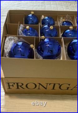 FrontGate Holiday Collection Glass Christmas Ornaments, Set of 12 X 2