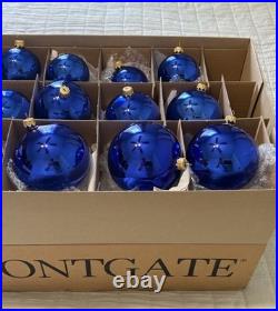 FrontGate Holiday Collection Glass Christmas Ornaments, Set of 12 X 2
